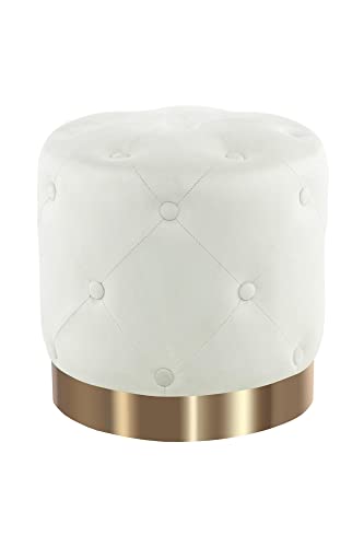 Qiyano Banquette rembourrée en velours - Tabouret de coiffeuse - Beige Qiyano Banquette rembourrée en velours - Tabouret de coiffeuse - Beige