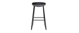 Miliboo Tabourets de Bar Design Noirs H75 cm (Lot de 2) Pebble