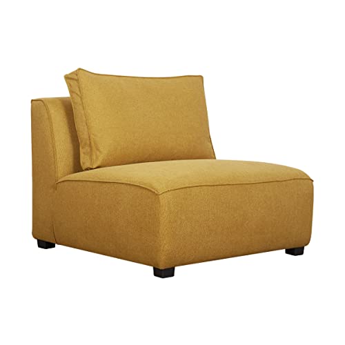 Miliboo Chauffeuse 1 Place Design en Tissu Jaune Cumin PLURIEL