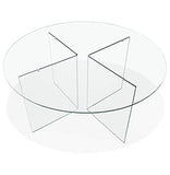 Alterego Table de Salle à Manger Ronde en Verre 'Bobby Table Round' Design - Ø 120 cm