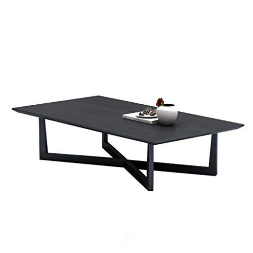Y-Leah Table basse Noire en Bois Massif, Forme Simple et géométrique, Structure Solide, capacité de Charge élevée, Biens durables