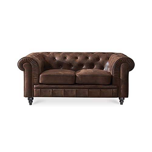INTENSE DECO Canapé Chesterfield 2 Places Vintage INTENSE DECO Canapé Chesterfield 2 Places Vintage