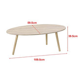 Table Basse de Style Élégant pour Salon Table avec Pieds Solides en Bois MDF revêtu PVC 110 x 60 x 40 cm Effet Chêne et Bois