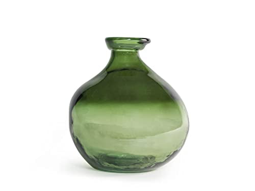 Home 6994000 Vase Simplicity en Verre recyclé Couleur Vert cm 18, mobilier, Design, Maison, Maison, Maison