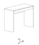 Marque Amazon - Movian Bureau/console à tiroir, 100 x 80 x 40 cm, Blanc brillant