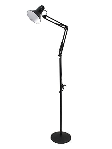 Universo Lampe avec pied et bras orientable - Idéale comme lampe de lecture, de travail, pour esthéticienne et salon - En métal D15 Moderne noir Universo Lampe avec pied et bras orientable - Idéale comme lampe de lecture, de travail, pour esthéticienne et salon - En métal D15 Moderne noir