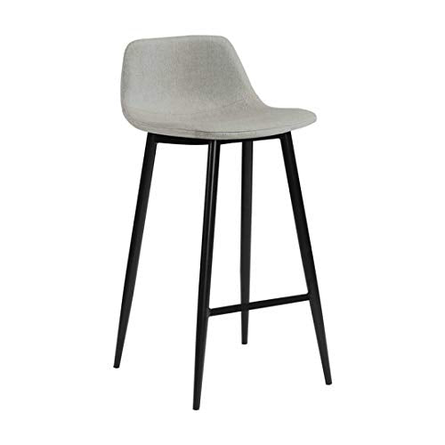 ZONS TAUPE EASY TO CLEAN TABOURET BAR LOOK TISSUS PIEDS NOIR, X-Large