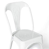 IDMarket - Lot de 2 chaises Leny métal Blanc Brillant empilable pour Salle à Manger