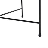 [en.casa] Table Basse Ronde avec Plateau Amovible Panneaux de Particules Textile Métal Couleur Bois Gris Noir 40 x 60 cm
