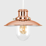 OMEE Et Métal Cuivre Poli Moderne en Verre du pêcheur Style Vintage Lanterne Easy Fit Plafond Lamp