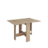 Table Pliante Contemporain avec 2 Abattants Chêne Naturel 103 x 76 x 73,4 cm, 2050A3400X00