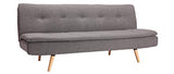 Miliboo Canapé Convertible scandinave 3 Places Gris foncé Senso