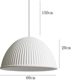 Décoration salle à manger ronde pendentif, résine design créatif E27 lampe pendante, lampe de suspension réglable pour le couloir de bureau 60x35cm vert (24x14inch),blanc,60x35cm (24x14inch)