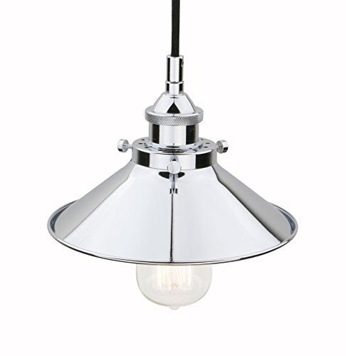 Pathson 21.6cm Abat-Jour en Fer Suspension Luminaire Vintage Industrielle E27 Eclairage Rétro Plafond Lampe Plafonnier Pendant Lampe pour Café,Cuisine,Salle à Manger(Ampoule Non Inclus) Chrome Pathson 21.6cm Abat-Jour en Fer Suspension Luminaire Vintage Industrielle E27 Eclairage Rétro Plafond Lampe Plafonnier Pendant Lampe pour Café,Cuisine,Salle à Manger(Ampoule Non Inclus) Chrome