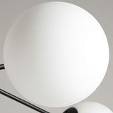 Or Spoutnik Lustre 8-lumières Millésime Métal Suspension Luminaire Avec Blanc Globe Verre Ombre Moderne Industriel Plafonnier Pour Salon Chambre-Noir. 8 lumière