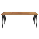 ZEYUAN Table Haute Exterieur,Table De Jardin Exterieur,Hesperide Table,Table de Jardin avec Pieds épingle à Cheveux 200x90x75 Acacia