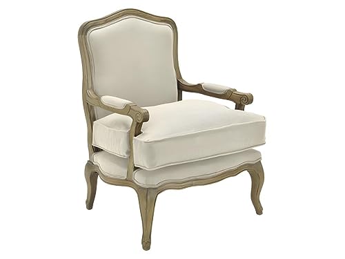 Vente-unique - Fauteuil bergère en Lin MAHAUX - Beige