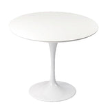 Table Design Ronde 90cm Blanche