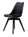 tenzo 3317-824 BESS Designer Lot de 2 chaises, Noir, Bouleau, 83 x 48,5 x 54 cm (HxLxP)