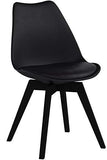 tenzo 3317-824 BESS Designer Lot de 2 chaises, Noir, Bouleau, 83 x 48,5 x 54 cm (HxLxP)