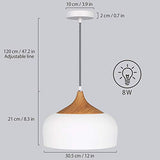 tomons Suspension LED Plafonnier Blanc Scandinave Moderne Style Simple pour Restaurant Salle à manger Restaurant