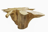 Table Basse 100 cm en Racine de Teck -Meuble Style Exotique,Cosy Naturel, Chalet Chic -Teak 04