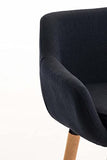 Tabouret de Bar Grant Tissu Design Scandinave I Tabouret de Bar Industriel avec Dossier et Accoudoirs I Chaise de Bar Confortable Ergonomiqu, Couleur:Noir