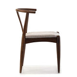 VS Venta-stock Pack 2 chaises Rustic, Couleur Noyer, Bois Massif, 55 cm (Longueur) 54,5 cm (Profondeur) 76 cm (Hauteur)