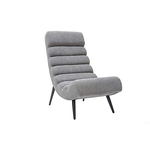 Miliboo Fauteuil Design en Tissu Effet Velours Gris et métal Noir Taylor Miliboo Fauteuil Design en Tissu Effet Velours Gris et métal Noir Taylor