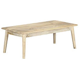 Tidyard Table Basse en Bois de Manguier Massif Style Industriel 115 x 60 x 40 cm