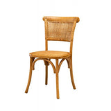 Biscottini frêne 88 x 50 x 44 cm Salle à Manger en Bois avec Finition Naturelle | Chaise de Cuisine Assise en rotin, Marron, 88x44x50 cm