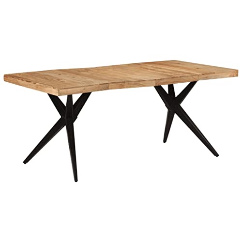 vidaXL Table à dîner Noir 180x90x77 cm Bois d'acacia Solide