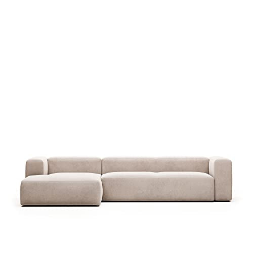 Kave Home - Canapé Blok 4 Places méridienne Gauche Beige 330 cm Kave Home - Canapé Blok 4 Places méridienne Gauche Beige 330 cm