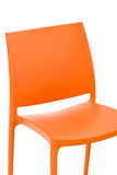 Chaise de Jardin Maya en Plastique Empilable - Chaise de Cuisine Résistante aux UV, Chaise de Bistro - avec Capacité de Charge Max. 160 kg:, Couleurs:Orange