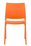 Chaise de Jardin Maya en Plastique Empilable - Chaise de Cuisine Résistante aux UV, Chaise de Bistro - avec Capacité de Charge Max. 160 kg:, Couleurs:Orange