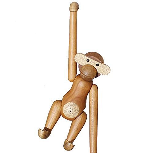 NC Décor à La Maison Suspendu en Bois Singe Poupées Figurine Nordique Sculpture sur Bois Artisanat Animal Cadeaux Décoration Accessoires pour La Maison Salon