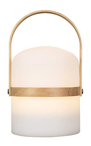 Portable lampe de table design scandinave, lampe de table salon, sans fil, lanterne de table, LED à intensité variable, exterieure jardin, LED, USB, terrasse, intérieur, dimmable, rechargeable, bois