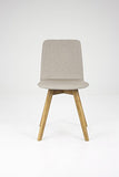 Tenzo MIA Designer Lot de 2 chaises, Polyester, Gris/Chêne, 44x50x83 cm