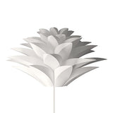 kwmobile Lampe puzzle Polypropylène (PP) design lotus - Abat-jour luminaire montage DIY - Suspension ou lampadaire lumière décoration fleurs salon chambre, Boutique, Blanc