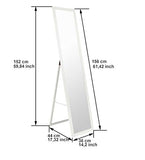BD ART Miroir sur Pied Rectangulaire, Couleur Blanc 36 x 156 cm