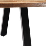 vidaXL Table Basse Teck Recyclé Massif Ovale Meuble de Salon Table de Canapé