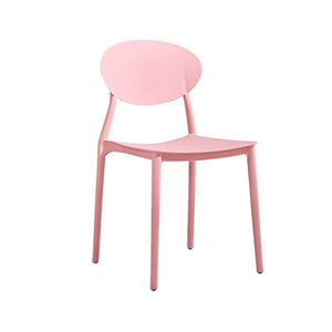 Chaises Chaise de restaurant en plastique minimaliste moderne | Chaise de bureau décontractée adulte nordique mode créatif | chaise de dossier de décoration Décoration de la maison (Couleur : Rose)