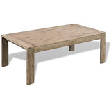 EBTOOLS Table basse laquée élégante en bois d'acacia massif avec finition brossée 110 x 60 x 40 cm