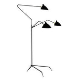 Lampe sur pied LGFSG Lampadaire Modélisation Chambre Lampe industrielle debout Simple Salon Led Luminaire au sol, 3 têtes noir