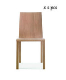 I.T.F. Design SRL Leeann Chêne naturel Lot de 2 chaises Dimensions : L. 42 P. 41 H. 85 cm. Fabriqué en Italie.