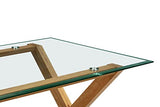 Movian Marque Amazon Table de Salle à Manger rectangulaire en chêne Massif et Verre trempé 150 x 85 x 75 cm