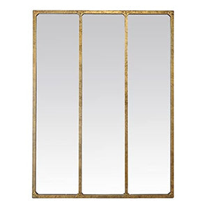 EMDE - Miroir métal Industriel 3 Bandes doré