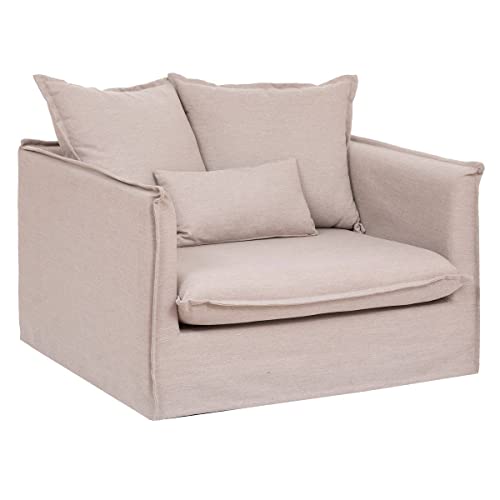 Fauteuil XL Odilon Beige - Atmosphera créateur d Fauteuil XL Odilon Beige - Atmosphera créateur d'intérieur