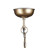 Relaxdays Lampe à suspensions style industriel Shabby luminaire de plafond métal diamètre 40,5 cm LED, doré