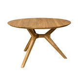 Nordic Story Table de salle à manger ronde en chêne massif idéal pour la cuisine, le salon, les meubles style nordique scandinave (105 x 105 x 75 cm)